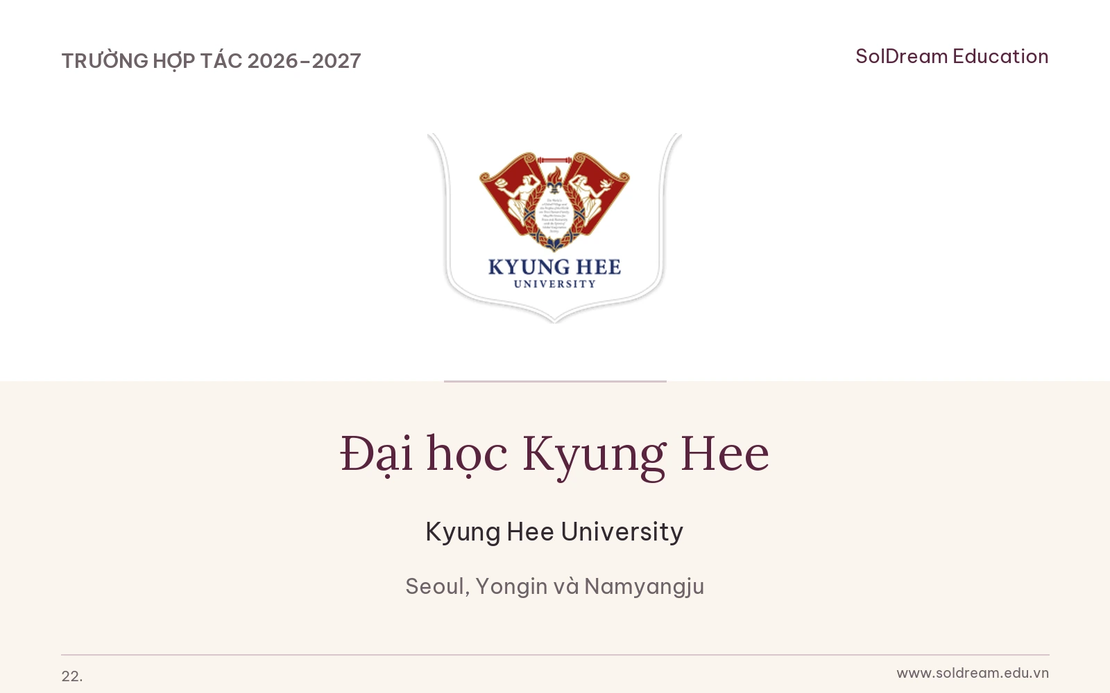 Hình ảnh Đại học Kyung Hee trong danh mục SolDream